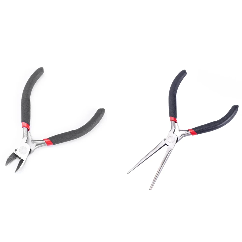 

2 шт., кусачки с длинными иглами и диагональными плоскогубцами