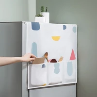 geometric refrigerator cloth single door refrigerator dust cover pastoral double open towel washing machine cover towel 1pcs