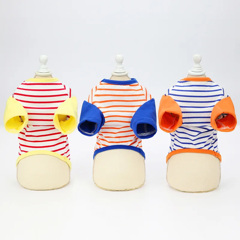 Летняя новая тонкая полосатая футболка со смайликом одежда мишка тедди Xiong Bomei