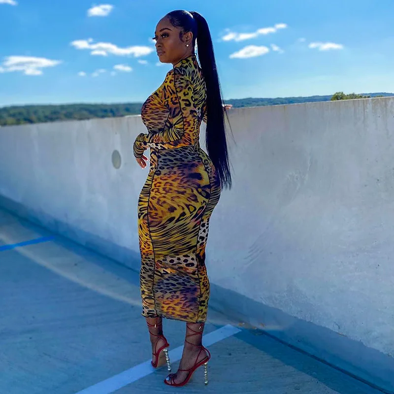 

Миди платье с модным принтом, с длинным рукавом, женские платья вечерние в винтажном стиле, в стиле «бохо платье для вечеринки платье для дев...