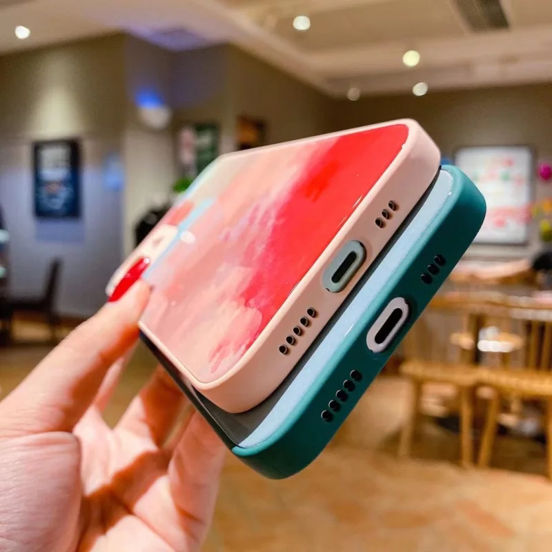 

Tempered Glass Cases For IPhone 11 12 Pro Max 6 7 8 Plus Coque For Iphone Xr X Xs Cases Protection Cover Cases