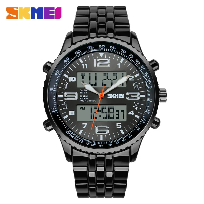 

SKMEI Outdoor Sport Watch Men Alarm Chrono Calendar 3Bar Waterproof Back Light Dual Display Wristwatches relogio masculino 1032