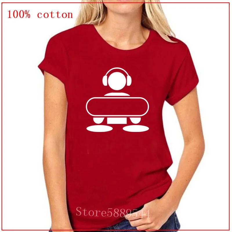 Женская футболка DJ Rock с наушниками и гармошкой мигающий эквалайзер одежда для