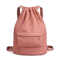 portable women drawstring backpack lightweight girl travel daypack waterproof nylon shopping bag sports hiking swimming bagpack