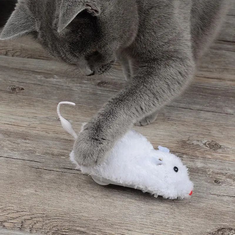 Популярная стильная Забавный Заводной Весна Мощность игрушечная плюшевая мышь