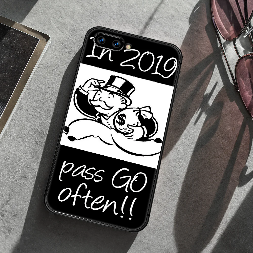 

cartoon Alec Monopoly Aesthetic Phone Case Cover Hull For HUAWEI honor 7a 8 8s 8a 8x 9 9x 10 20 i Lite Pro black Back 3D Coque