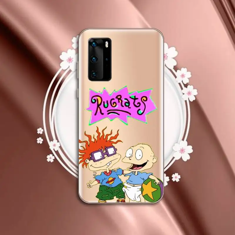 

Rugrat Cartoon cute funny pattern luxury protective Phone Case funda Transparent for Huawei P honor 8 10i 20 30 40 smart 2019