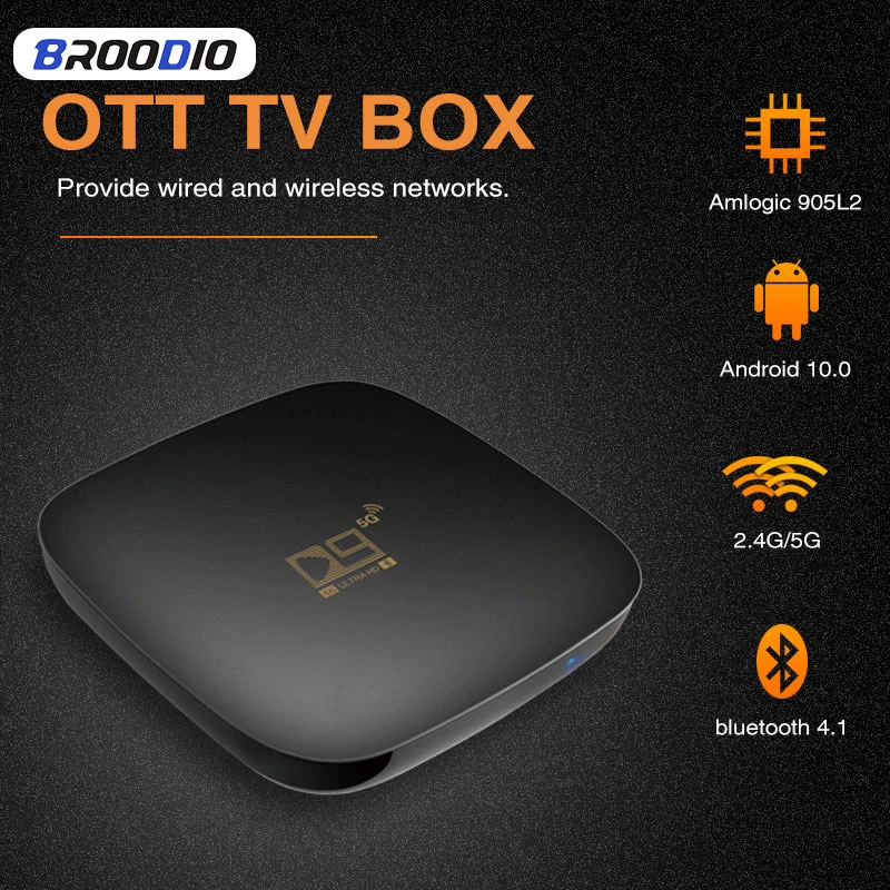 

Support 4K Android TV Box Wireless Bluetooth Smart TV Media Player Android 10.0 TVBox 2.4G 5G Wifi Android Receiver Set Top Box
