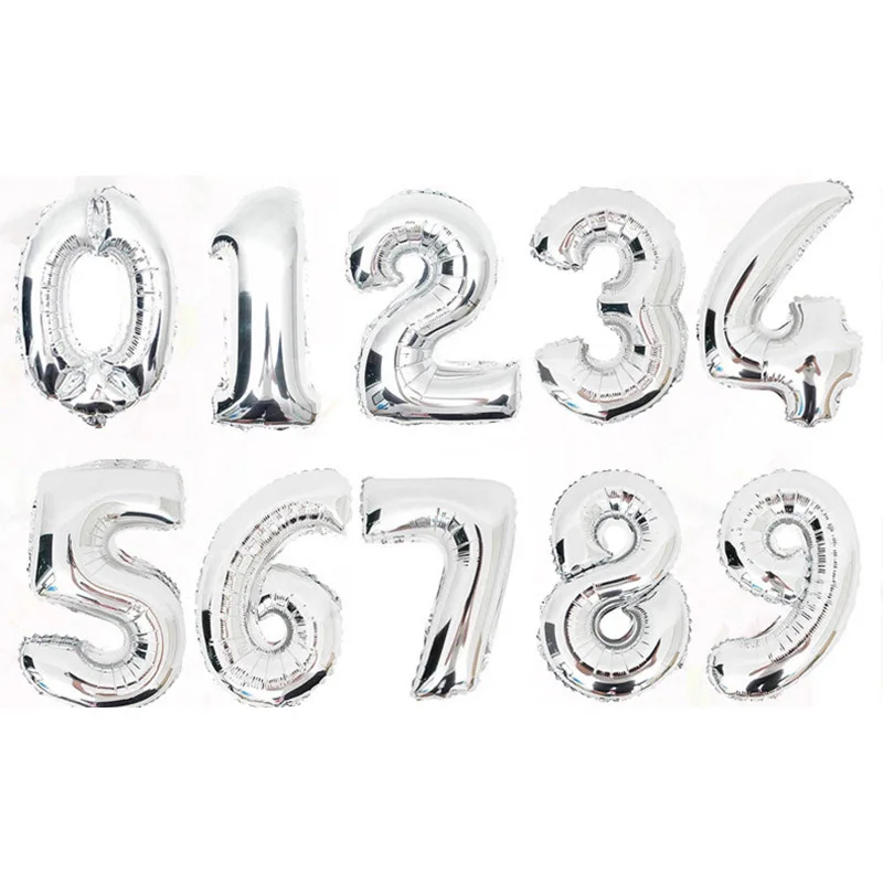 Воздушные шары с цифрами 16 дюймов воздушный шар из фольги гелием для детского