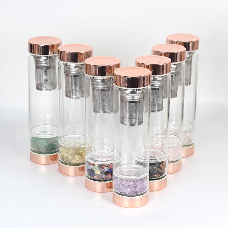 Бутылка для воды из натурального кварцевого хрустального стекла оптовая продажа