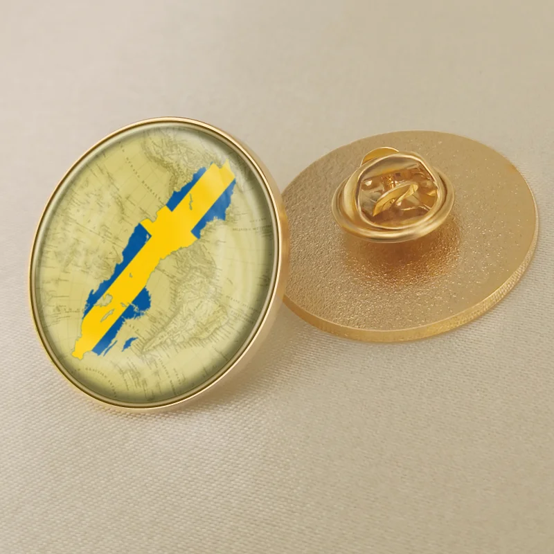 Герб Швеции шведы Swedishs карта Национальный флаг Эмблема с национальным цветочным