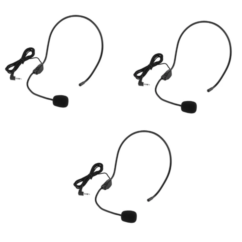 3 шт. наушников микрофон гарнитура Динамик микрофоном совместимы с круглым
