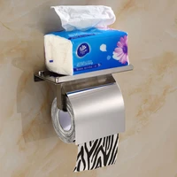 4 colors bathroom accessory set storage holder wall mounted toilet paper holders stainless steel roll paper hanger with shelf