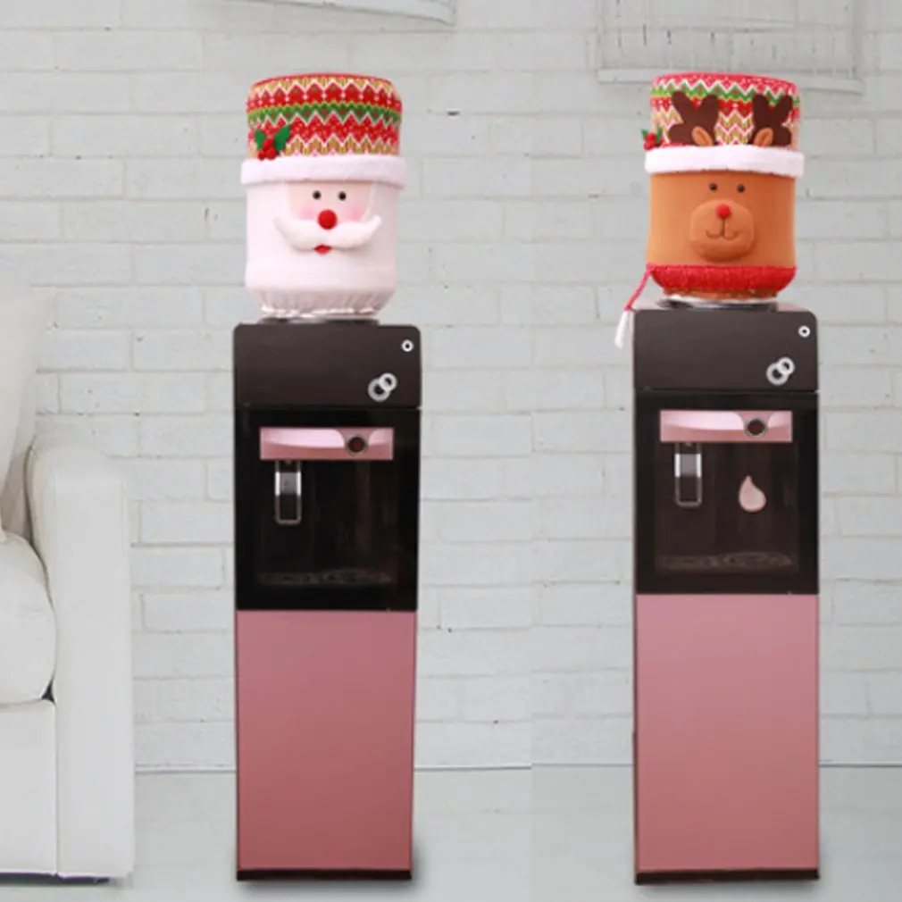 

New Christmas Dust Cover Water Bucket Dispenser Container Bottle Purifier Xmas Home Decoration Cute Buskets Covers Quicksand