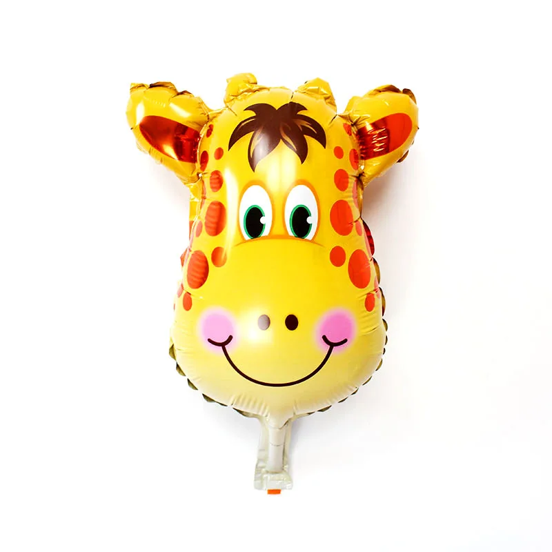 mini deer head Большие Животные лисы фольги джунгли вечерние шары Сова день рождения лес вечерние украшения Дети Ежик медведь globos - Цвет: mini deer head
