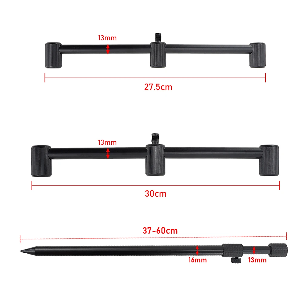 2 шт. Карп рыболовные палочки Алюминиевая Подставка для удочки зуммер бар 3