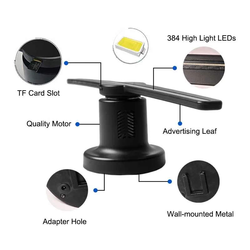 384 светодиодов высокое разрешение 3D Голограмма рекламная машина HD Wi Fi мобильное