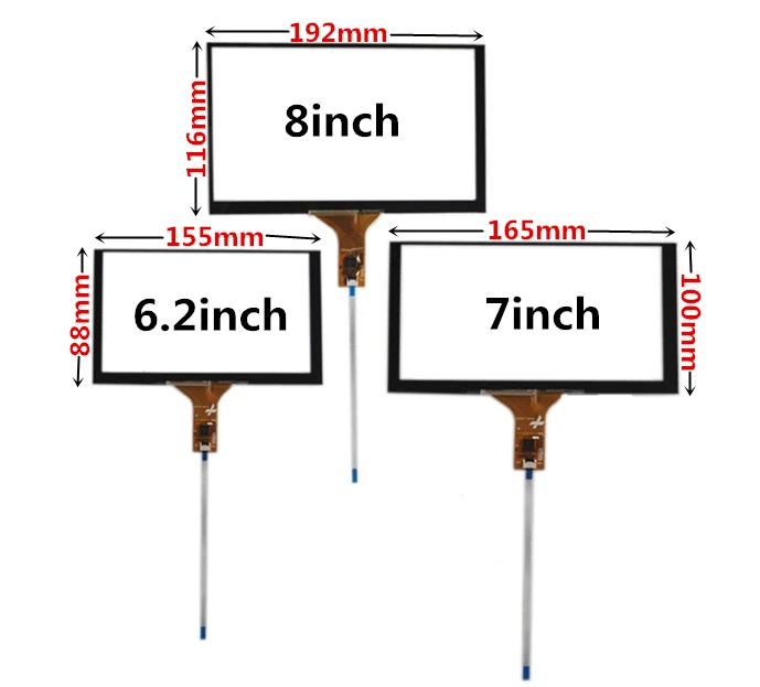 6.2/7/8/9/10.1Inch Universal High Compatibility Capacitive Touchscreen Digitizer For Car Navigation Multimedia Touch Panel Glass