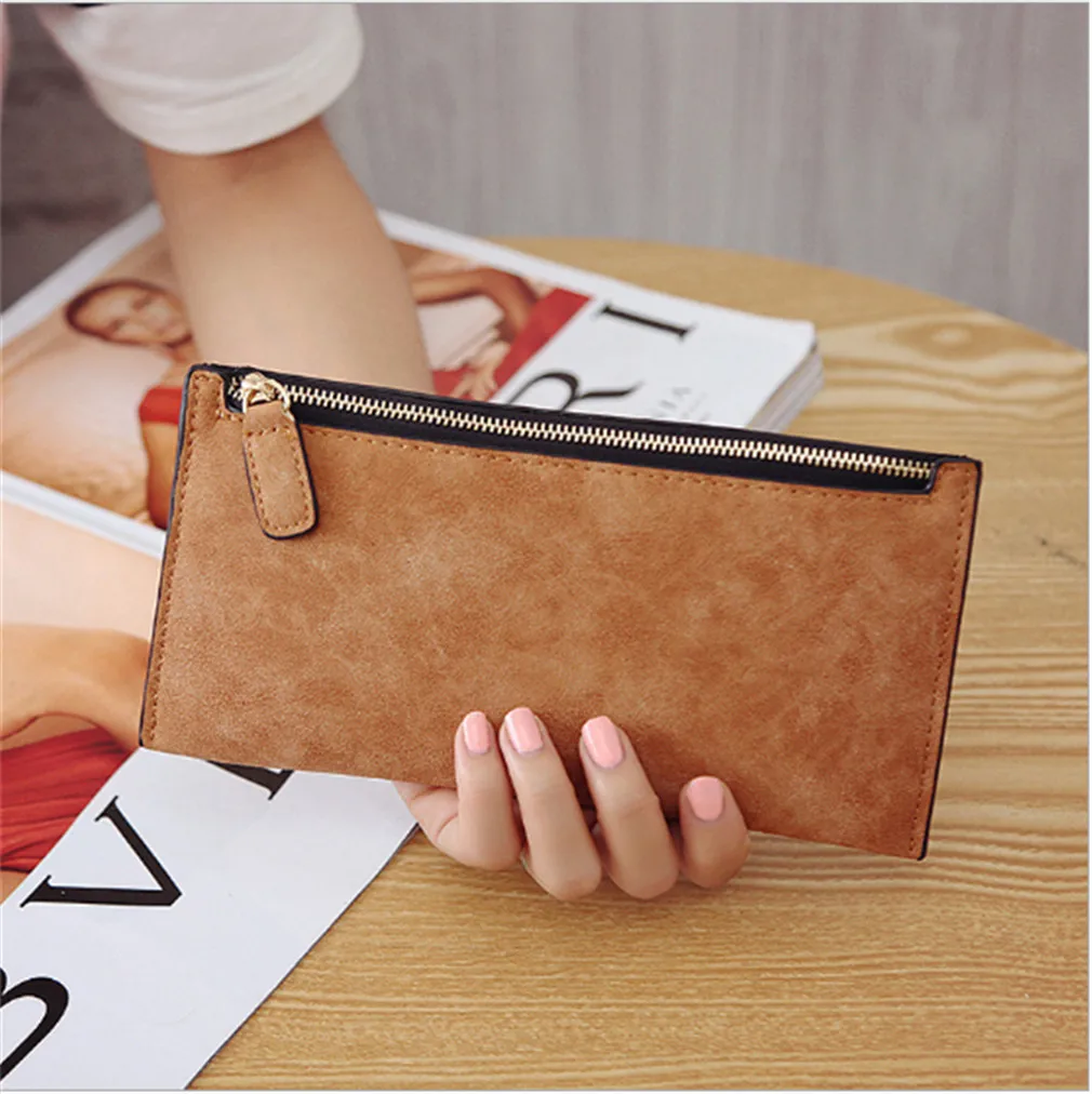 

Long Wallet Zipper Coin Purse Card Holder Women Wallets Multi-functional PU Leather Money Bag Clutch Wallet Female