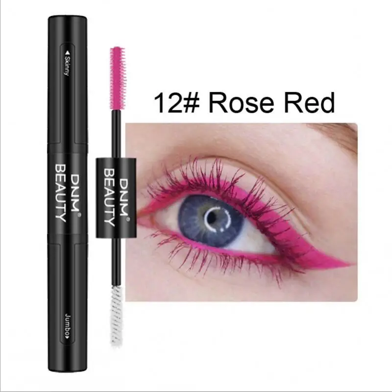 Шелковая 4D двухволоконная цветная тушь для ресниц Макияж Наращивание