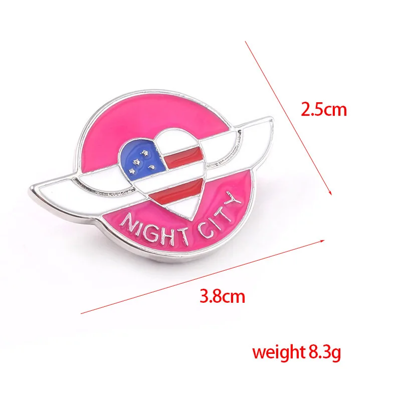 Игра ночной город значок 2077 Косплей женщин характер брошь куртка пальто