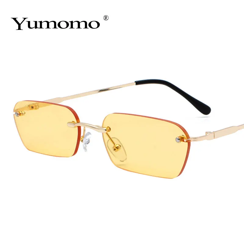 Женские/мужские прямоугольные солнцезащитные очки с цветными линзами цвет в