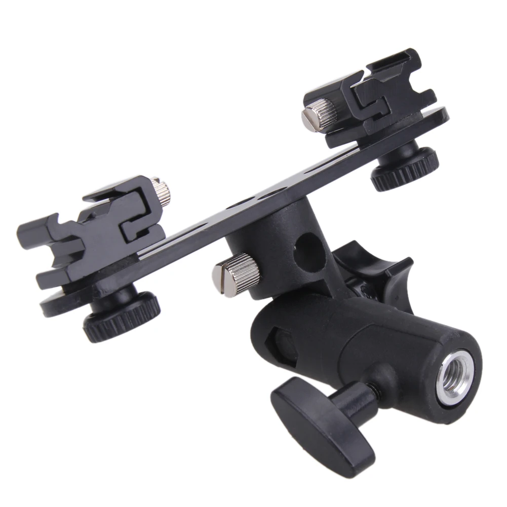 Двойной Горячий Холодный башмак Вспышка кронштейн 2 горячий зонт держатель зажим