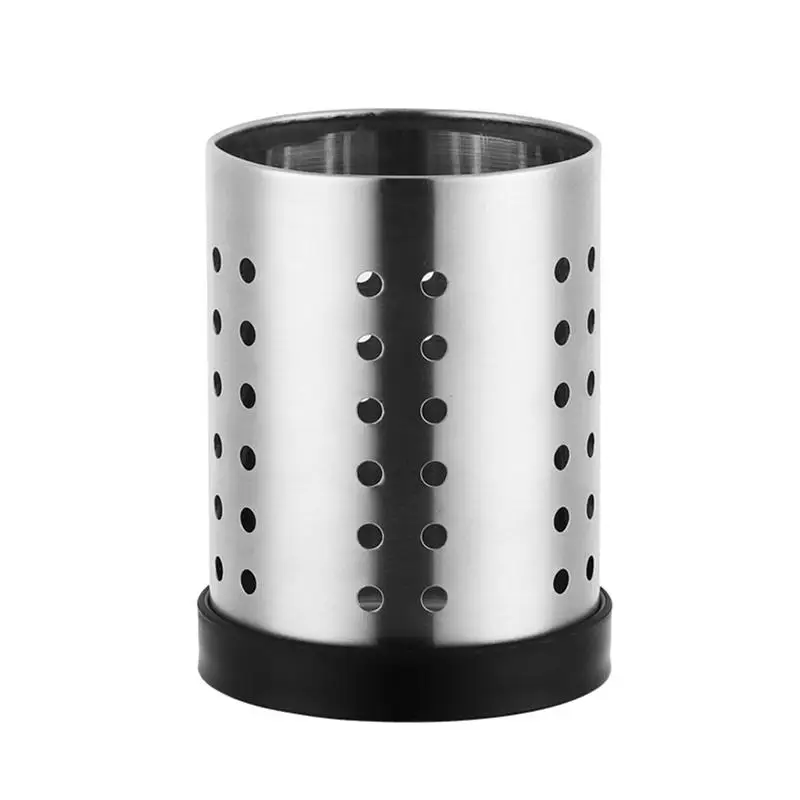 Stainless Steel Chopsticks Holder Spoon Forks Utensil Rack Round Drying Shelf Storage Organizer With Removable Base | Дом и сад