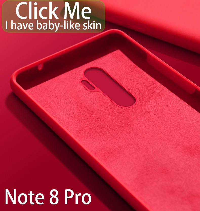 Case for Xiaomi Redmi Note 8 Pro Soft Liquid Silicone Slim Full Cover on Xiomi Note8 Note8Pro Phone Cases |