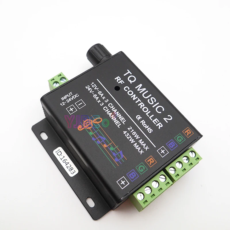 TQ Музыка 2 светодиодный RGB Управление RF Удаленная Аудио DC12V 24V 18A 3 канала для 3528 5050