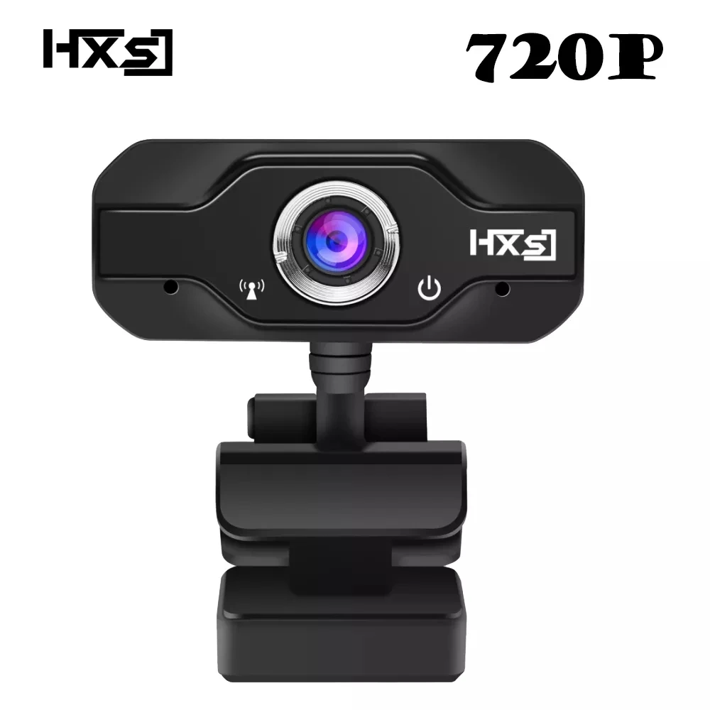 USB-камера HXSJ 720P HD Широкоформатная с микрофоном для ПК настольного компьютера или