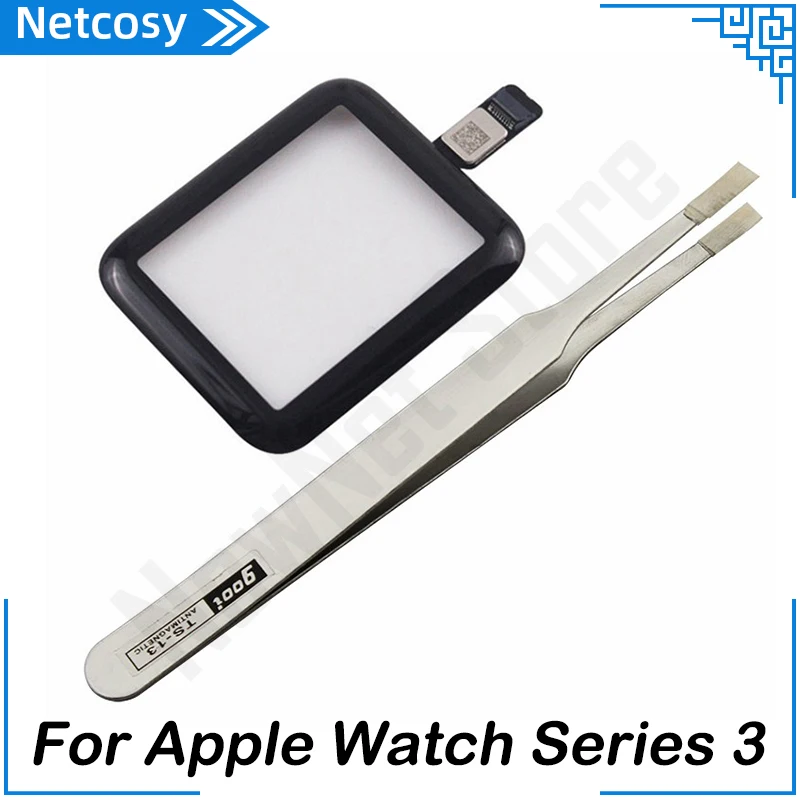 

Для Apple Watch S3 Сенсорный экран дигитайзер стеклянная панель запасные части для Apple Watch серии 3 38 мм 42 мм Сенсорная панель и подарок