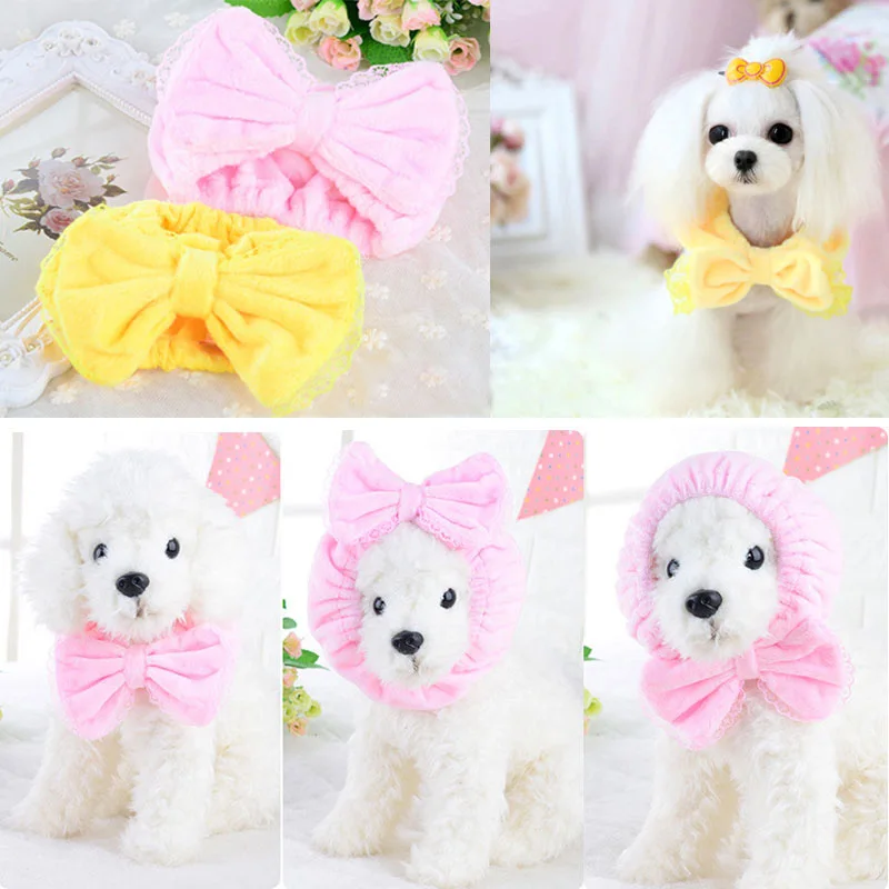 

Winter Warm Pet Scarf Bows Ties Cat Dog Collar Headgear Dogs Scarves Grooming Accessories AUG889