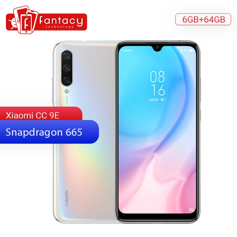 Оригинальный Xiaomi Mi CC9e 9 SE 6 ГБ ОЗУ 64 Гб ПЗУ мобильный телефон Snapdragon 665 48MP Тройная