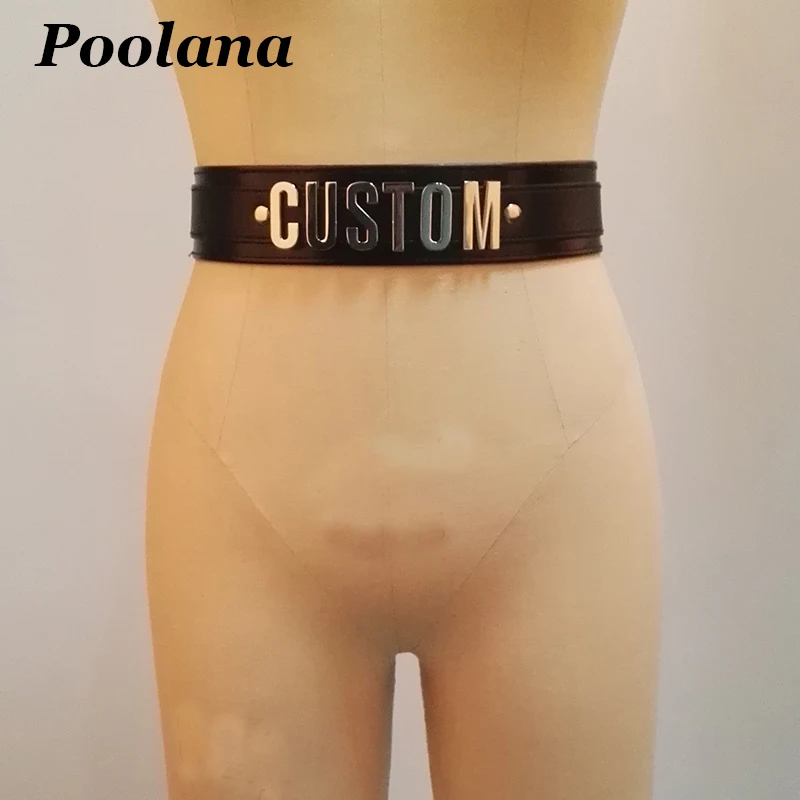 Ремень с надписью в стиле панк и готика кожаный на заказ | Аксессуары для одежды