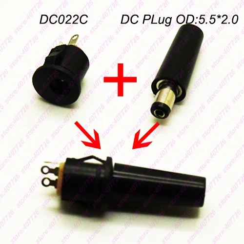 10pcs/lot General Female DC connector Power Jack Socket Terminal PIN2.0*O.D.5.5mm/PIN1.3*O.D.3.5mm DC-021/022/022C/022D | Обустройство