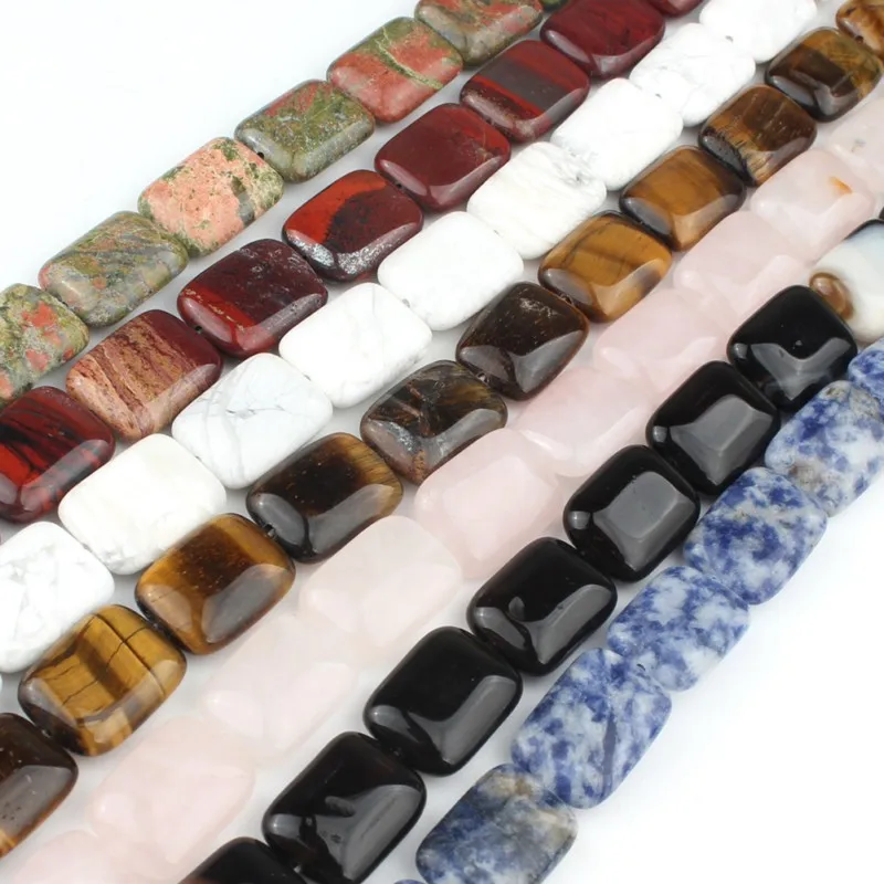 13x18 мм натуральный прямоугольник камень свободные разделительные бусины для