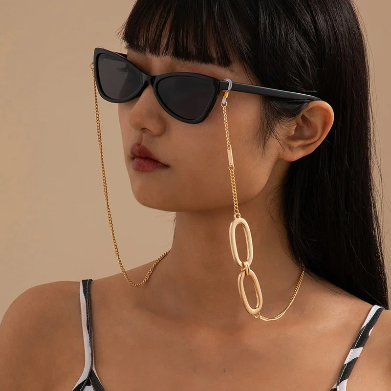 

Multilayer Tassel Chunky Chain Eyeglass Chains for Women Goth Reading Glasses Non-slip Lanyard Silver Color Eyewear Accessories