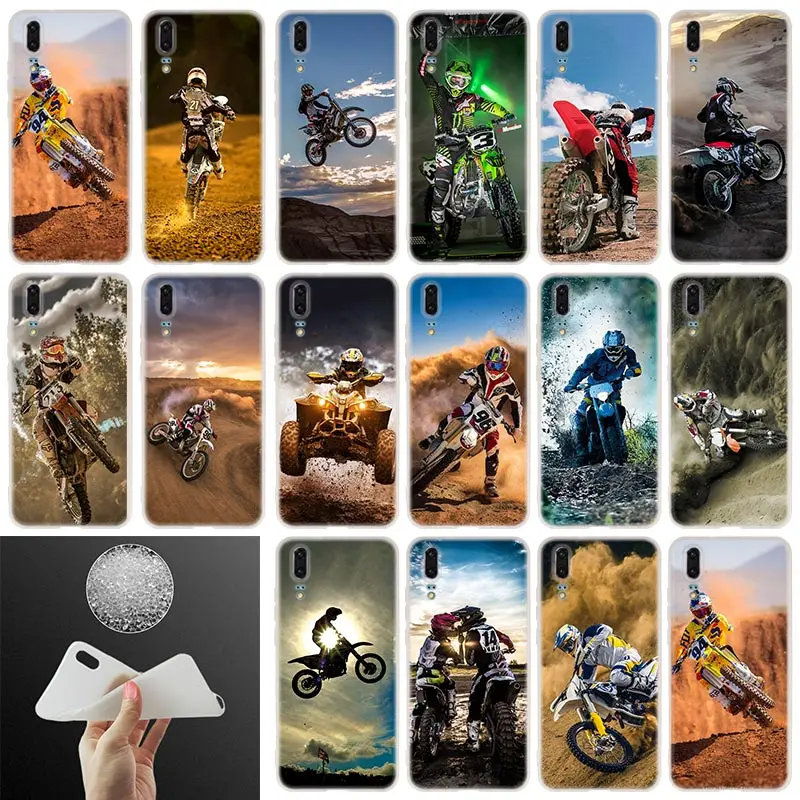 Мягкий силиконовый чехол для телефона moto мотокросса Huawei P30 P20 P30Pro P10 P9 P8 Plus Lite 2017 P