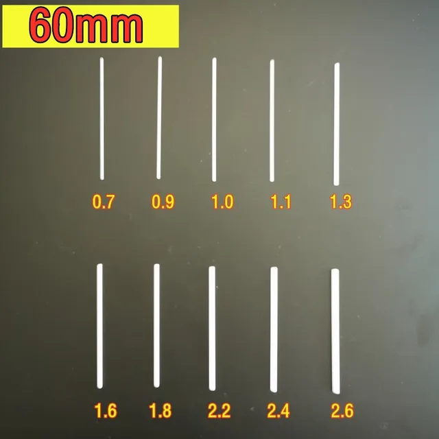 60mm Glass fiber rod for squid hook 0.7-2.6mm 50pcs 100pcs Fishing Bait Jig Accessories Fiberglass pole lure Connection stick 1