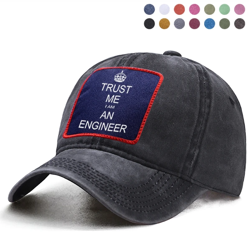 Бейсбольная кепка Trust Me I Am Engineer Dad Trucker Bone однотонные шапки женские береты с