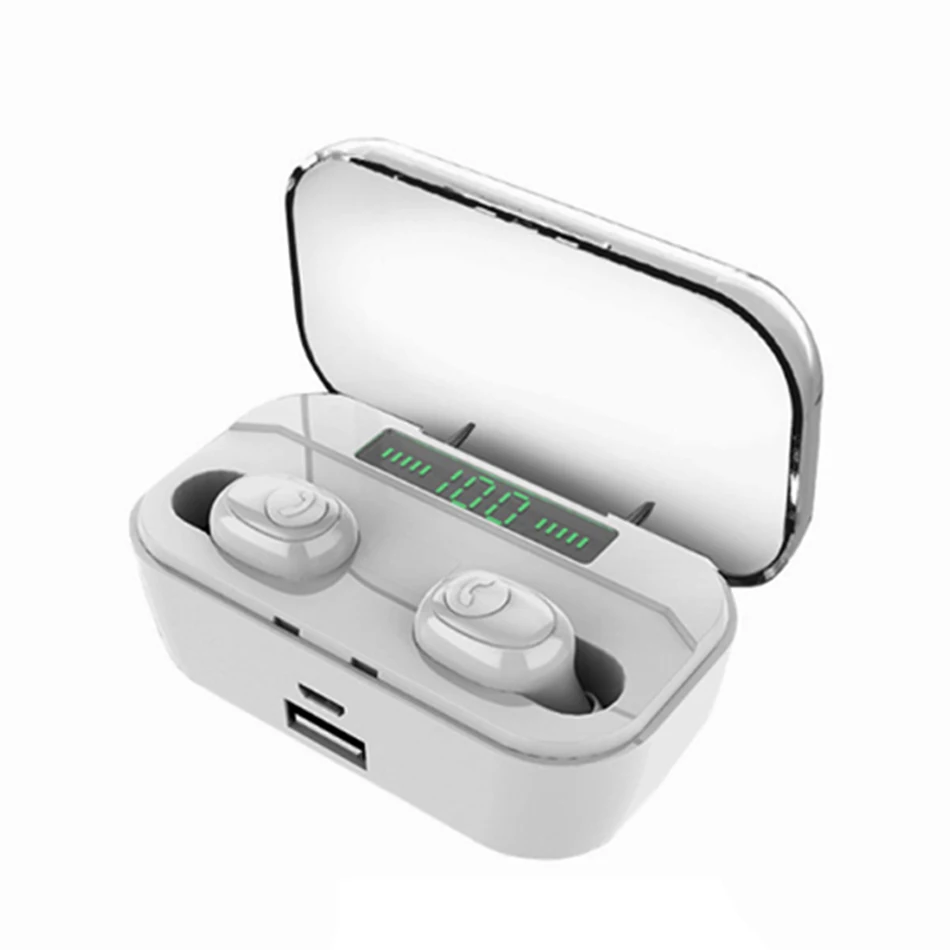 TWS беспроводные Bluetooth наушники, водонепроницаемые наушники, наушники, стерео звук, игровая гарнитура с микрофоном, 3500 мАч, светодиодный зарядный ящик G6S