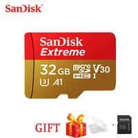sandisk free shipping extreme micro sdtf card u3 a2 memory card 32gb 64gb 128gb 256gb tf card for camera drone cartao de memoria