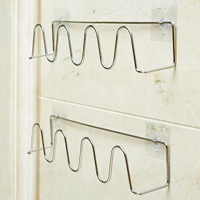 Household Wall-mounted Stainless Steel Metal Shoe Rack Slippers Storage Home Organizer Accessories Bathroom Racks | Дом и сад