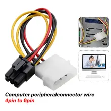 Consumer electronics 4-pin Molex to 6-pin PCI-Express PCIE video card power converter adapter cable 20 cm power converter