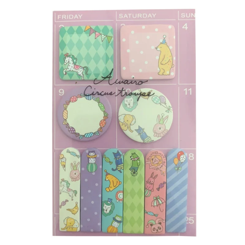 Home Office Cute Cartoon Sticky Notes Memo Pad Diary Stationery Flakes Scrapbook Decorative Sticky - Цвет: A3
