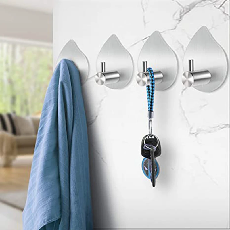 

Home Robe Hook Bathroom Towel Stainless Steel Coat Rack Hook Kitchen Wall-mounted Organizer Hook