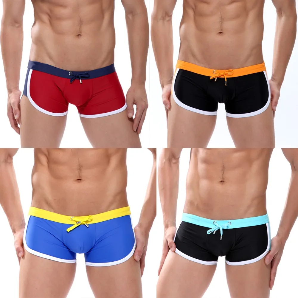 

Fast Dry Nylon Mens Swim Trunks Manview Swim Shorts with Europe Size Sexy Smmer Beach Shorts With Summer Mens Suits(M20-1)