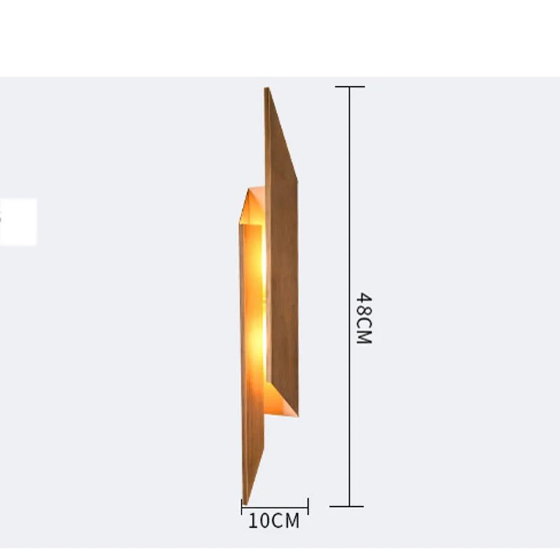 

LED 10W Simple Wood Color Wall Lamp Wrought Iron Modern Light for Living Room Bedroom Bedside Staircase Background Wall