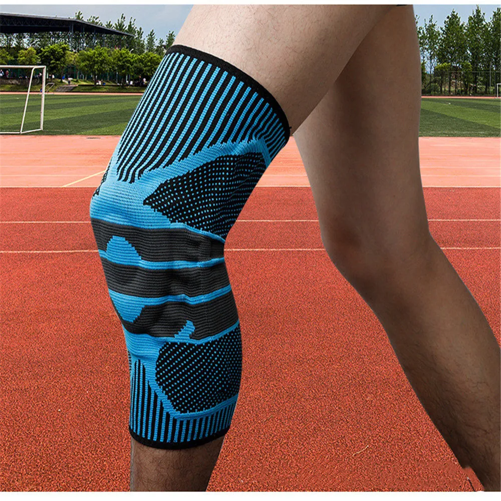 

1 Knee Pisces scales Protector Brace Silicone Spring Knee Pad Basketball Running Compression Knee Sleeve Support Sports Kneepads